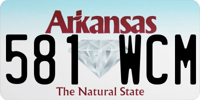 AR license plate 581WCM