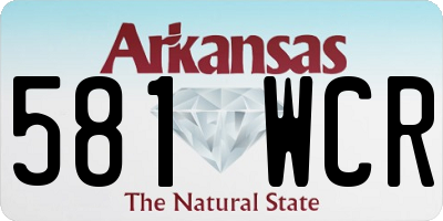 AR license plate 581WCR