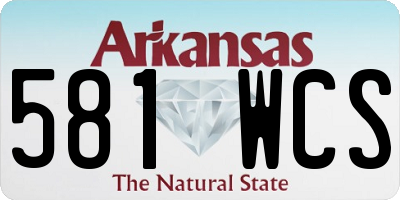 AR license plate 581WCS
