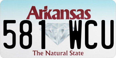 AR license plate 581WCU