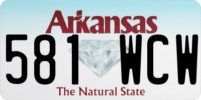 AR license plate 581WCW