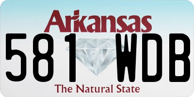 AR license plate 581WDB