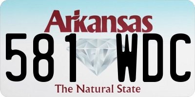 AR license plate 581WDC