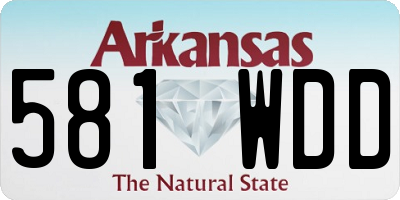 AR license plate 581WDD