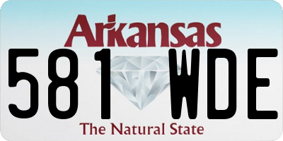AR license plate 581WDE