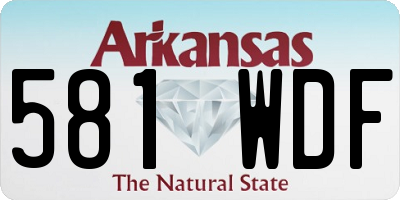 AR license plate 581WDF