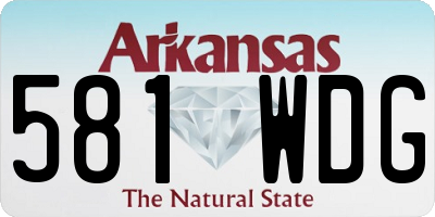 AR license plate 581WDG