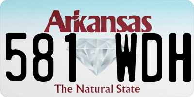 AR license plate 581WDH