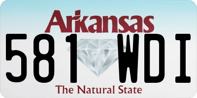 AR license plate 581WDI