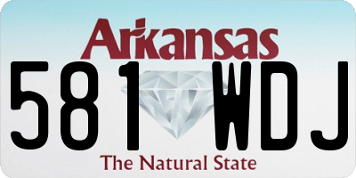 AR license plate 581WDJ
