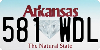 AR license plate 581WDL