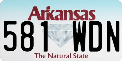 AR license plate 581WDN