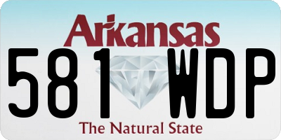 AR license plate 581WDP