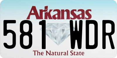 AR license plate 581WDR