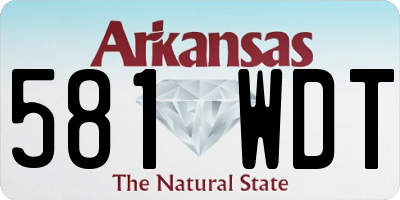 AR license plate 581WDT
