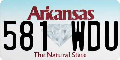 AR license plate 581WDU
