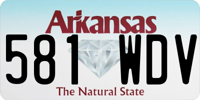 AR license plate 581WDV
