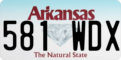 AR license plate 581WDX