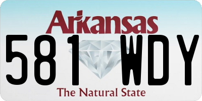AR license plate 581WDY