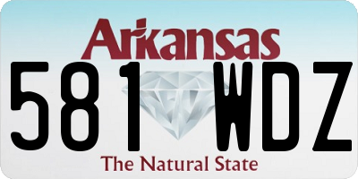AR license plate 581WDZ