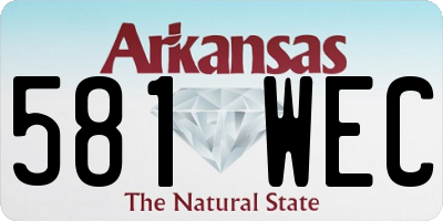 AR license plate 581WEC