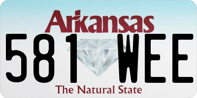 AR license plate 581WEE