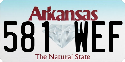 AR license plate 581WEF