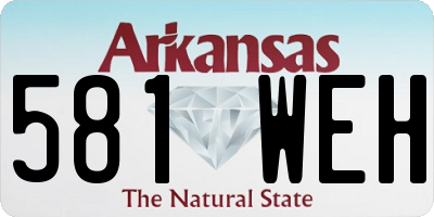 AR license plate 581WEH