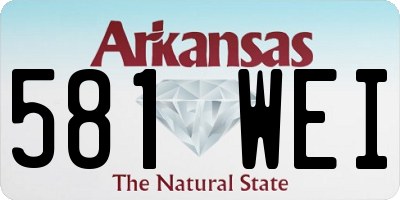 AR license plate 581WEI