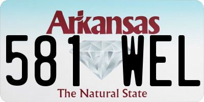 AR license plate 581WEL
