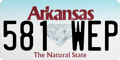 AR license plate 581WEP