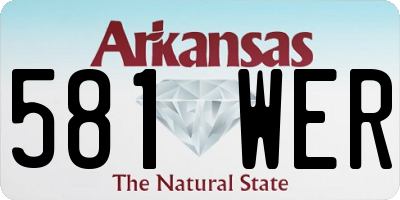 AR license plate 581WER
