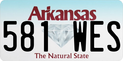AR license plate 581WES