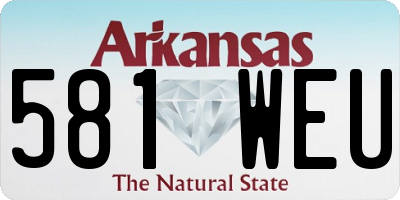 AR license plate 581WEU