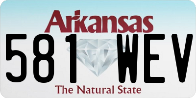 AR license plate 581WEV