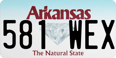 AR license plate 581WEX