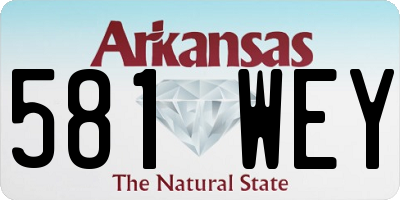 AR license plate 581WEY