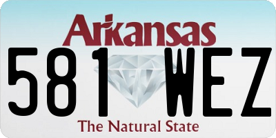 AR license plate 581WEZ