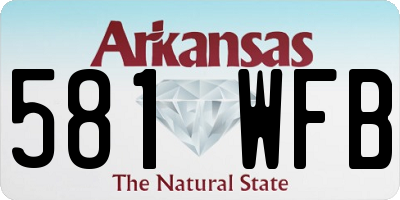 AR license plate 581WFB