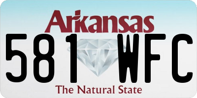 AR license plate 581WFC