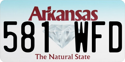 AR license plate 581WFD