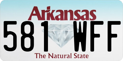 AR license plate 581WFF