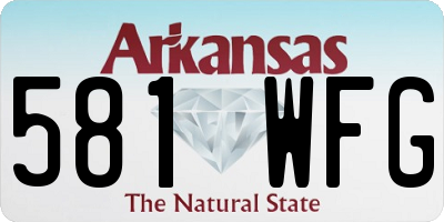 AR license plate 581WFG