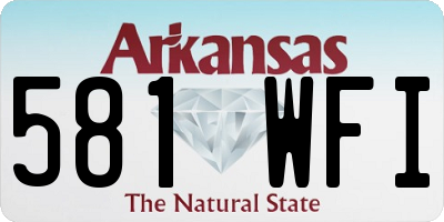 AR license plate 581WFI