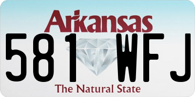 AR license plate 581WFJ