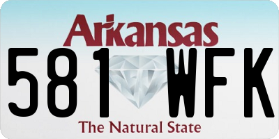 AR license plate 581WFK