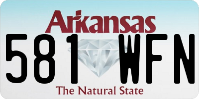 AR license plate 581WFN