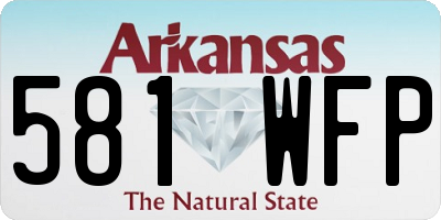 AR license plate 581WFP