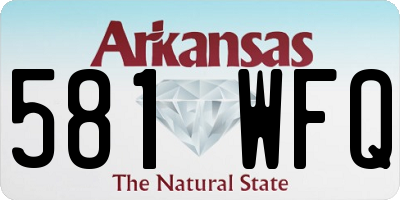 AR license plate 581WFQ