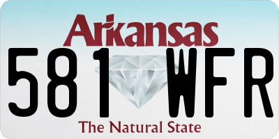 AR license plate 581WFR